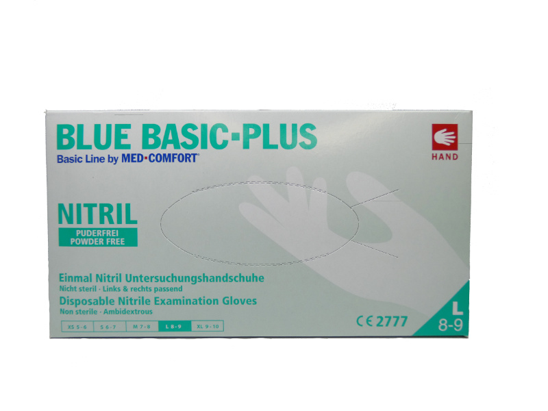 Blue Basic-Plus Nitril-Handschuhe, Gr. L