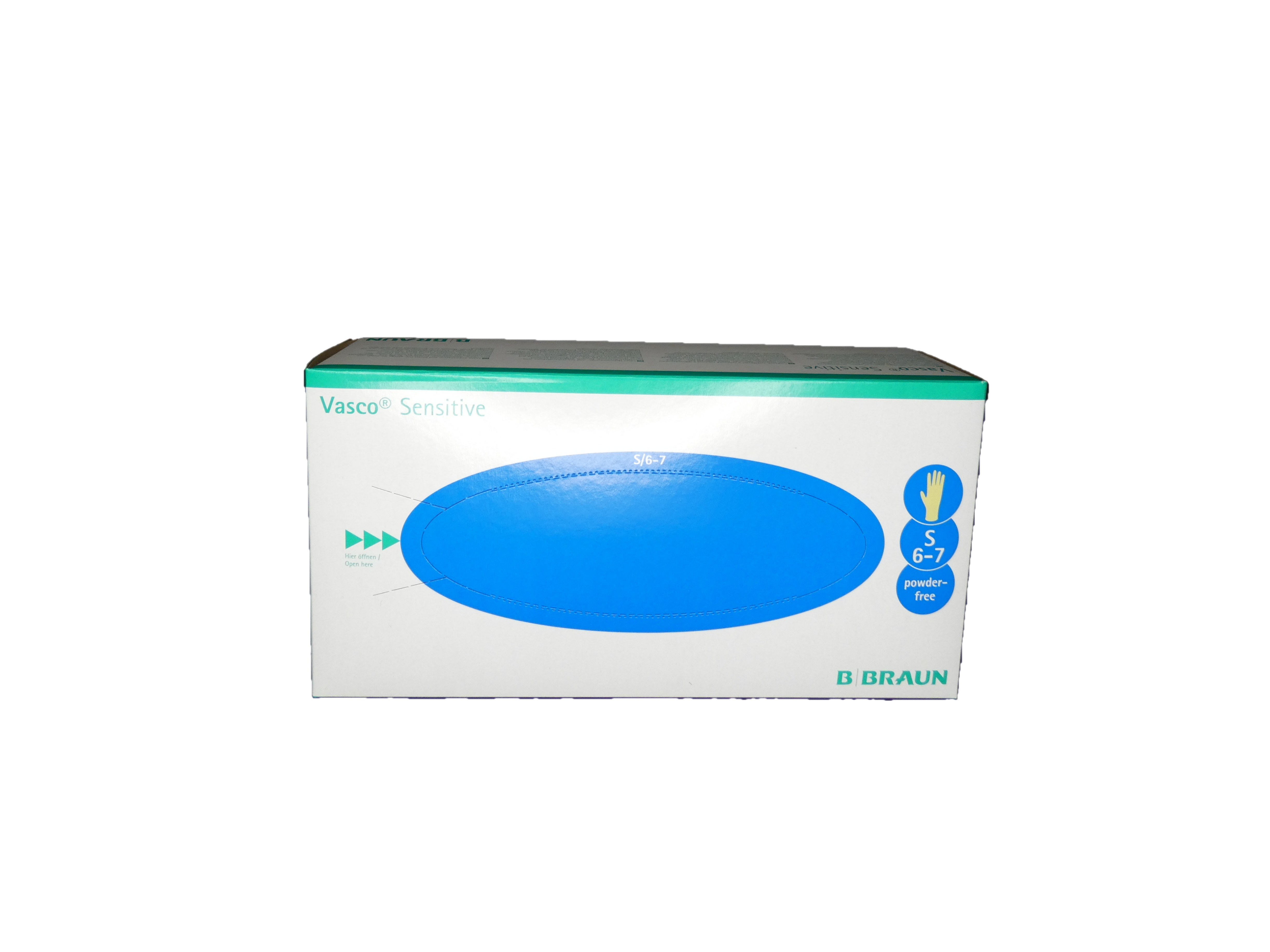 Vasco Sensitive Untersuchungshandschuhe, puderfrei, Gr. S (6-7), VPE: 100 Stk.