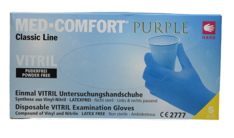 MED-Comfort Purple / Blue Vitril-Handschuhe 