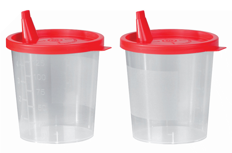 Urin-/Universalbecher Schnappdeckel Urin-/Universalbecher Schnappdeckel
