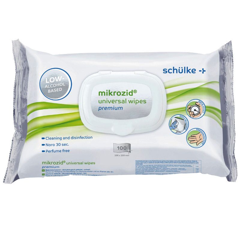 Schülke mikrozid universal wipes premium Flächen-Schnelldesinfektion